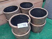 Partij diverse stenen bloempotten ts collection - afbeelding 12 van  17