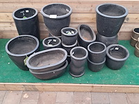 Partij diverse stenen bloempotten ts collection - afbeelding 16 van  17