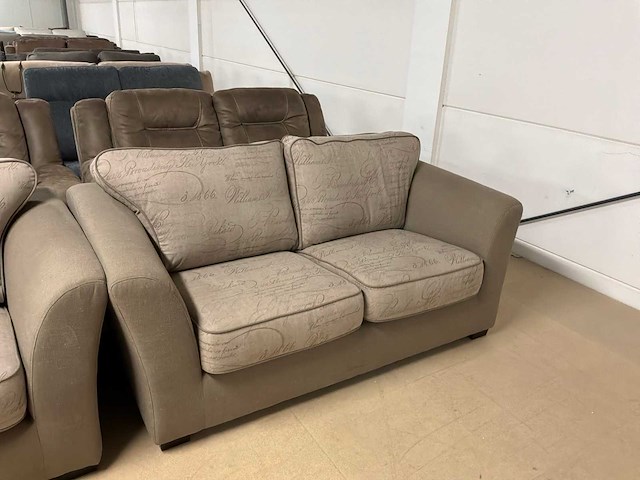 Partij diverse stoffen en leren bankstellen (32x) - afbeelding 30 van  42