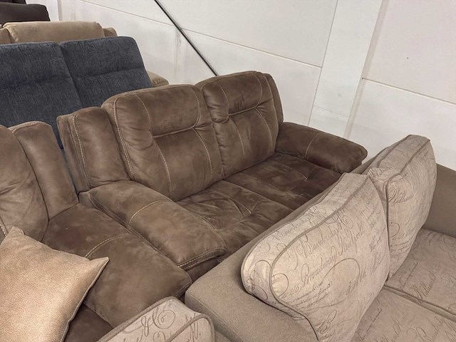 Partij diverse stoffen en leren bankstellen (32x) - afbeelding 18 van  42