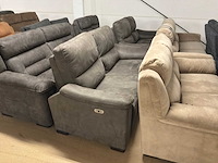 Partij diverse stoffen en leren bankstellen (32x) - afbeelding 23 van  42