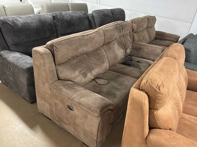 Partij diverse stoffen en leren bankstellen (32x) - afbeelding 7 van  42