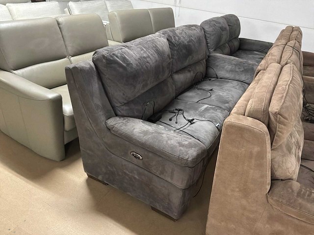 Partij diverse stoffen en leren bankstellen (32x) - afbeelding 8 van  42