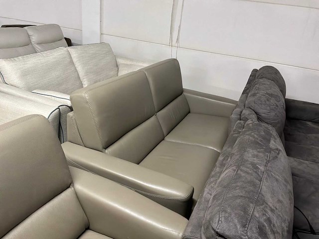 Partij diverse stoffen en leren bankstellen (32x) - afbeelding 32 van  42