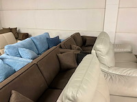 Partij diverse stoffen en leren bankstellen (32x) - afbeelding 13 van  42