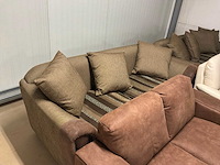 Partij diverse stoffen en leren bankstellen (32x) - afbeelding 16 van  42