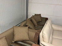 Partij diverse stoffen en leren bankstellen (32x) - afbeelding 4 van  42