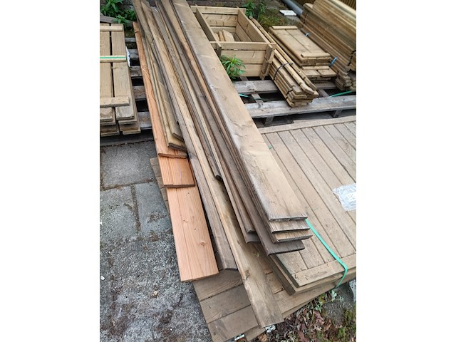 Partij diverse tuinhout producten en tuinhout - afbeelding 9 van  11