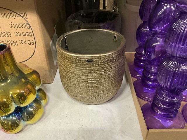 Partij diverse vazen/potten/waxinelichthouders (80x) - afbeelding 8 van  13