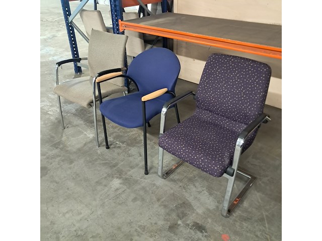 Partij diverse vergader - en kantinestoelen - afbeelding 14 van  19