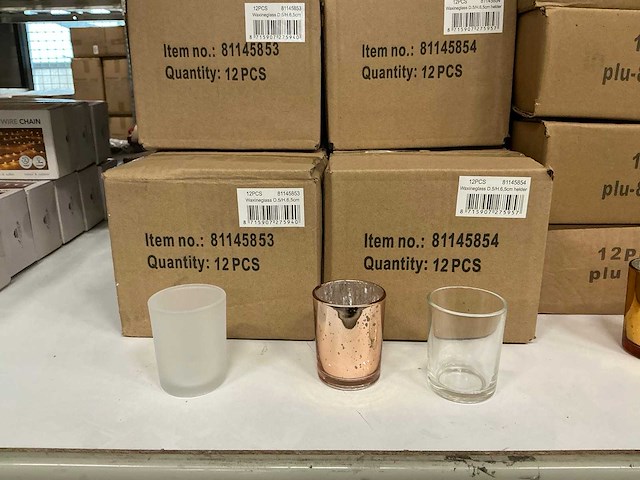 Partij diverse waxineglass h6,5&7cm (552x) - afbeelding 2 van  7