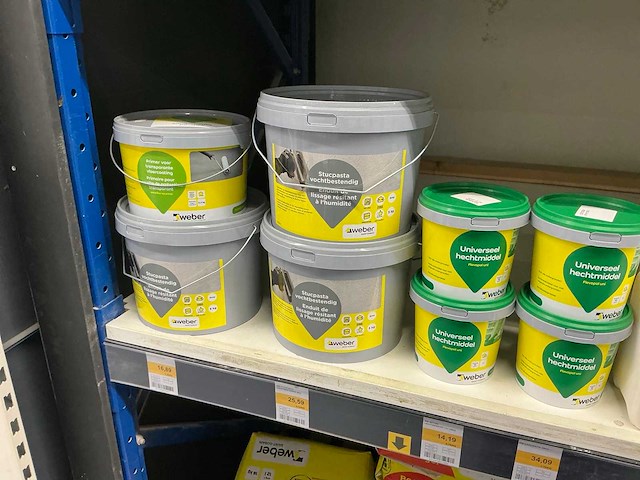 Partij diverse weber/schonox/knauf/eurocol/etc producten (310x) - afbeelding 9 van  22