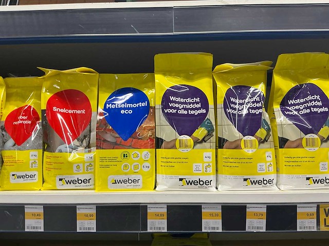 Partij diverse weber/schonox/knauf/eurocol/etc producten (310x) - afbeelding 4 van  22