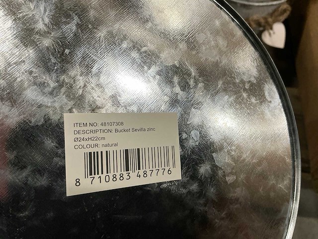 Partij diverse zinc buckets (260x) - afbeelding 12 van  12