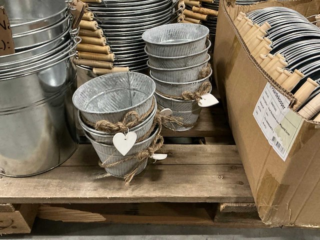 Partij diverse zinc buckets (260x) - afbeelding 3 van  12