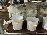 Partij diverse zinc buckets/bowls/candle holders (1220x) - afbeelding 4 van  4
