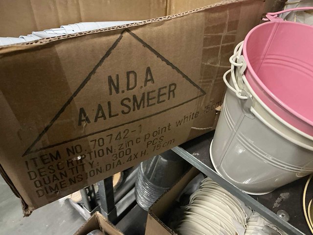 Partij diverse zinc buckets/overige (1505x) - afbeelding 13 van  19