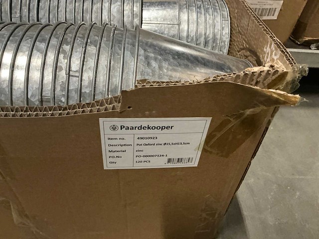 Partij diverse zinc buckets/overige (1505x) - afbeelding 15 van  19