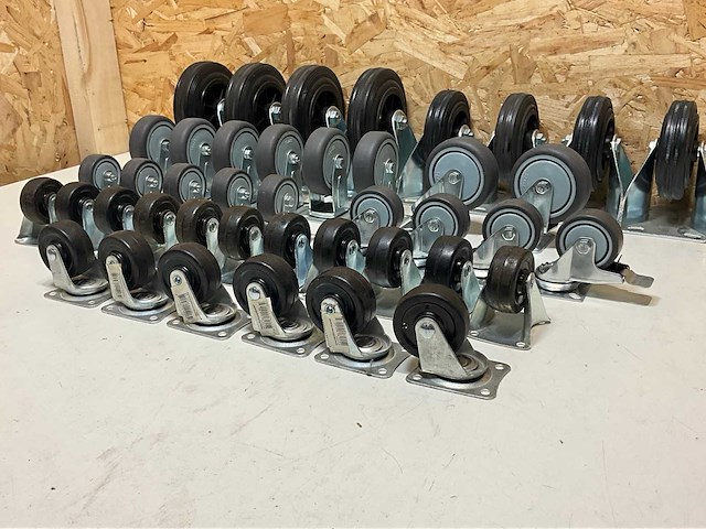 Partij diverse zwenk- en bokwielen (42x) - afbeelding 3 van  11