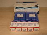 Partij diversen bestaande uit o.a. cmt schort met mouwen 629014 & acrylastic klevend windsel