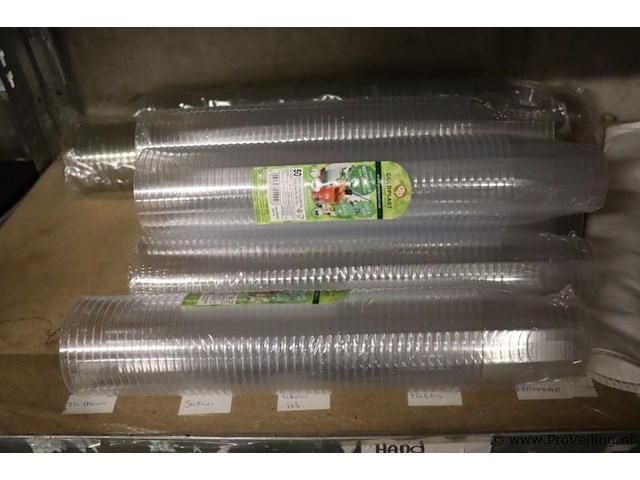 Partij diversen bestaande uit o.a. goldplast cocktail glazen, notitieblokken & papieren handdoeken - afbeelding 2 van  6