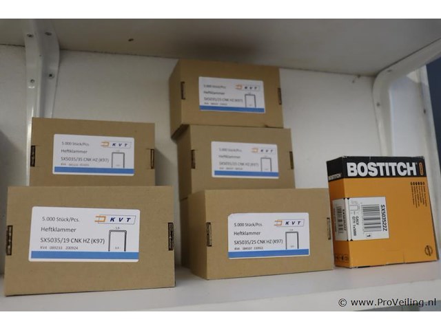 Partij diversen bestaande uit o.a. kvt heftklammer & bostitch sx503522z nieten - afbeelding 1 van  5