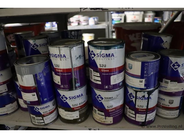 Partij diversen bestaande uit o.a. ppg s2u lakverf allure, sigma schakelverf & sikkens cetol novatech - afbeelding 2 van  21
