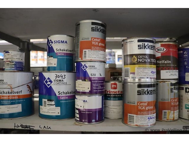Partij diversen bestaande uit o.a. ppg s2u lakverf allure, sigma schakelverf & sikkens cetol novatech - afbeelding 20 van  21