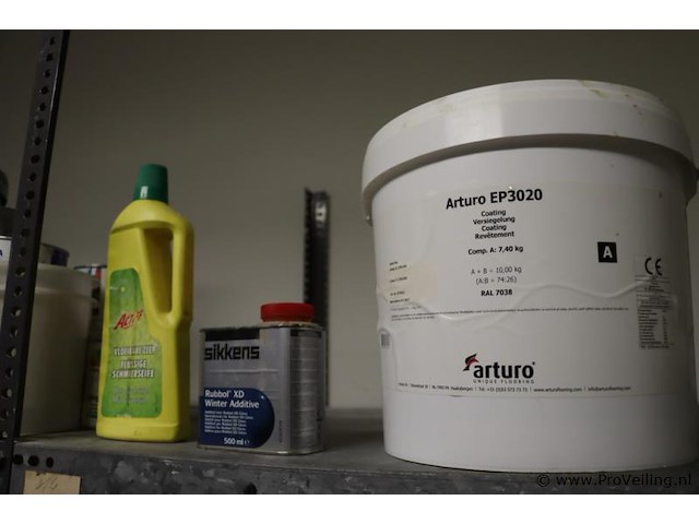 Partij diversen bestaande uit o.a. uzin utz vloercoating ep3020, glasvezellijm, sikkens alphatex & den braven kit - afbeelding 2 van  6