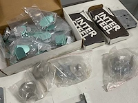 Partij diversen deurbeslag en schanieren - afbeelding 8 van  9