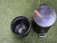 Partij diversen o.a. afvalemmers, toiletborstelhouder & kaarsje in glas - afbeelding 2 van  3