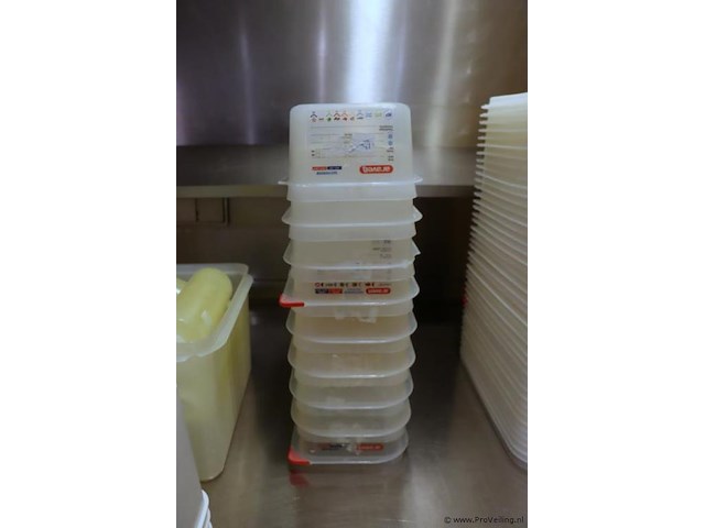 Partij diversen o.a. araven gn voorraadbakken & maatbekers - afbeelding 3 van  6