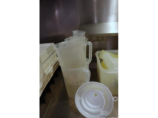 Partij diversen o.a. araven gn voorraadbakken & maatbekers - afbeelding 5 van  6