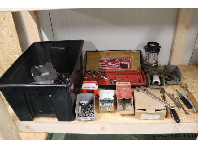 Partij diversen o.a. handgereedschap & bevestigingsmaterialen - afbeelding 1 van  6