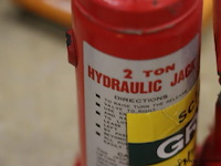 Partij diversen o.a. kruissleutels & hydraulische flessenkrik - afbeelding 3 van  8