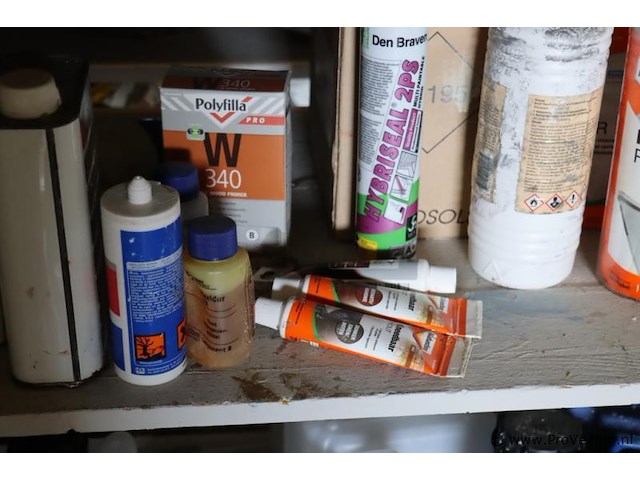 Partij diversen o.a. metzger snelcement, toupret stopverf, multicleaner, ammoniak oplossing, easy-wax r & bostik zwaluw beglazingskit hybriseal 2ps - afbeelding 2 van  16