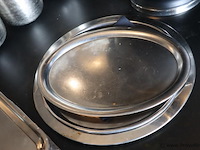 Partij diversen o.a. schaal op voet, serveer & dienbladen - afbeelding 4 van  5