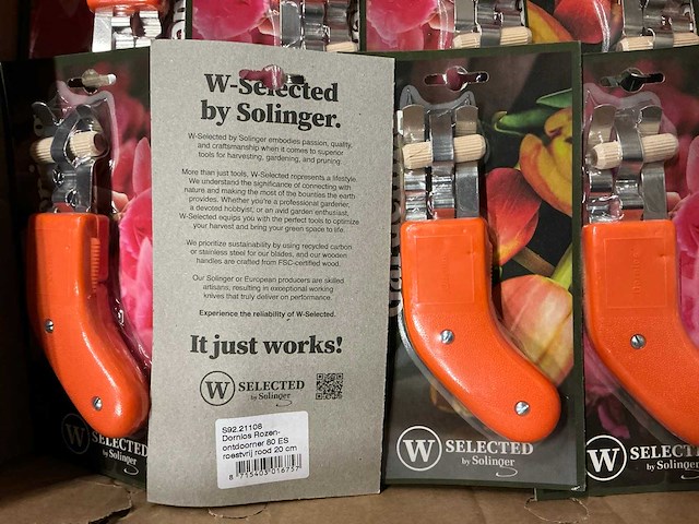 Partij dornlos rozen-ontdoorner 80es roestvrij rood 20cm (54x) - afbeelding 2 van  3