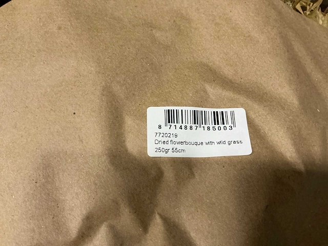 Partij dried flowerbouquet with wild grass 250gr per boeket (30x) - afbeelding 2 van  4