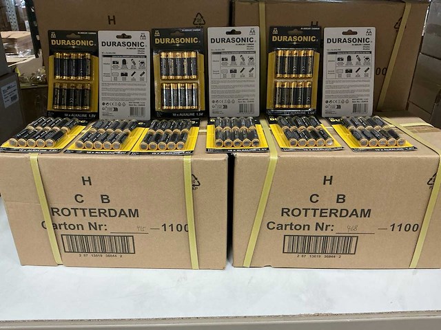 Partij durasonic aa lr6 batterijen 10/per verpakking (288x) - afbeelding 1 van  3