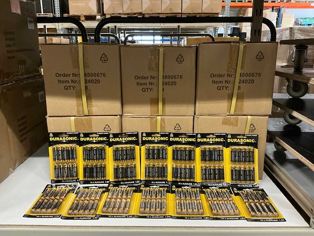 Partij durasonic alkaline aa batterijen 10/per pakje (302x) - afbeelding 1 van  2
