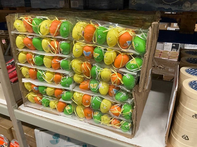 Partij eggs butterfly 6cm 6/box (96x) - afbeelding 2 van  3