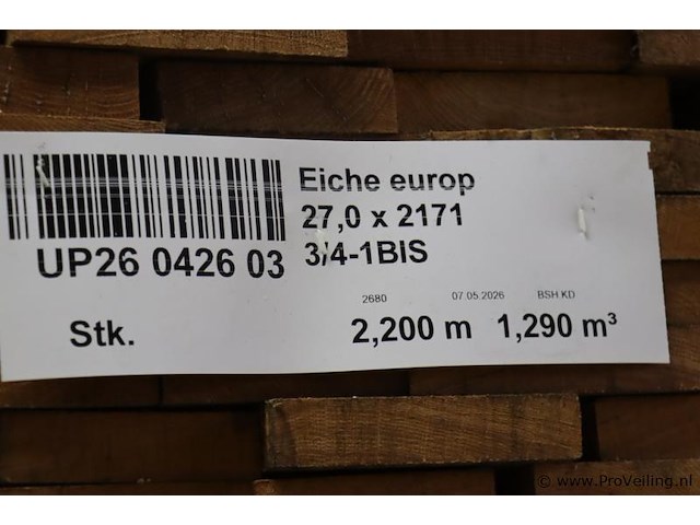 Partij eiken planken - afbeelding 4 van  4