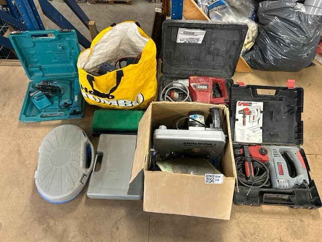Partij (elektrisch) gereedschap en toebehoren w.o. makita, kress, xceed en elektra beckum - afbeelding 1 van  7