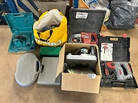 Partij (elektrisch) gereedschap en toebehoren w.o. makita, kress, xceed en elektra beckum