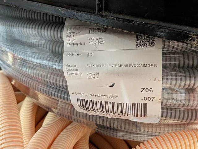Partij elektrische kabels, mantelbuizenen kunststof leidingen - afbeelding 6 van  7