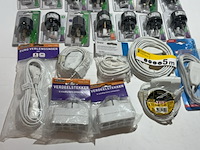 Partij elektrische verlengkabels en adapters, vivanco, scanpart, exin - afbeelding 4 van  5