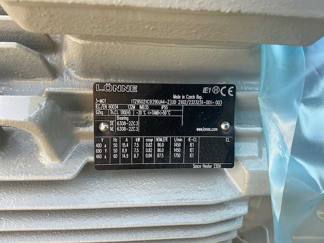 Partij elektromotoren en pomp (o.a. lönne,tss 7.5kw, weg w22, calpeda) (6x) - afbeelding 19 van  22