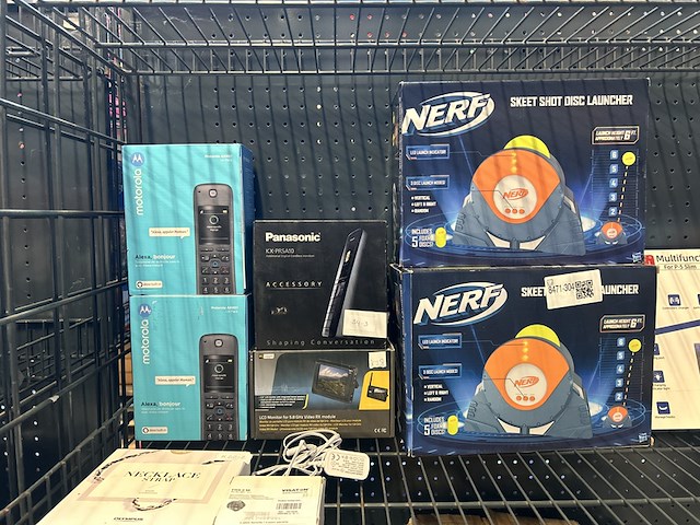Partij elektronica en overige artikelen w.o. panasonic, motorola, nerf - afbeelding 3 van  10