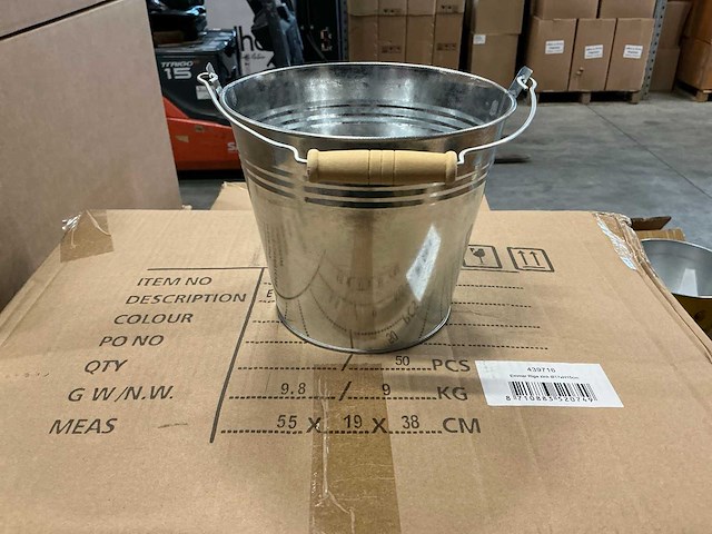 Partij emmers riga zink ø17xh15cm (250x) - afbeelding 1 van  6